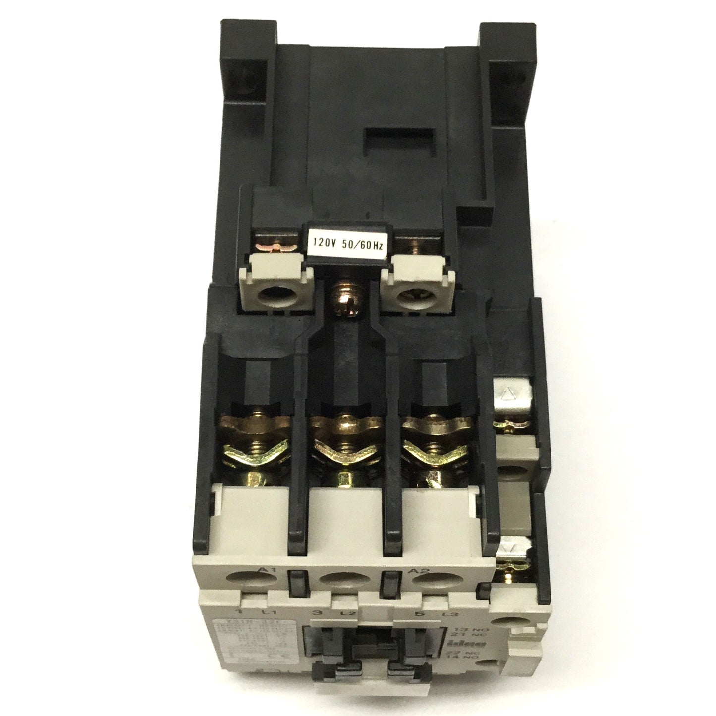 Used Idec YS1N-32F IEC Contactor, 3-Pole+1NO-1NC, 120VAC 50/60Hz Coil, 600VAC 45A