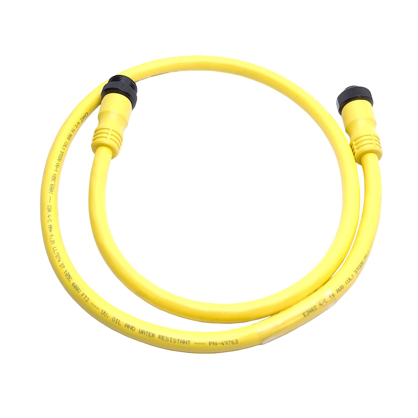 Used Allen Bradley 889N-F4AFNM-1 QD Cable Cordset, 4-Pin Mini Plus, 600V 10A, 1m