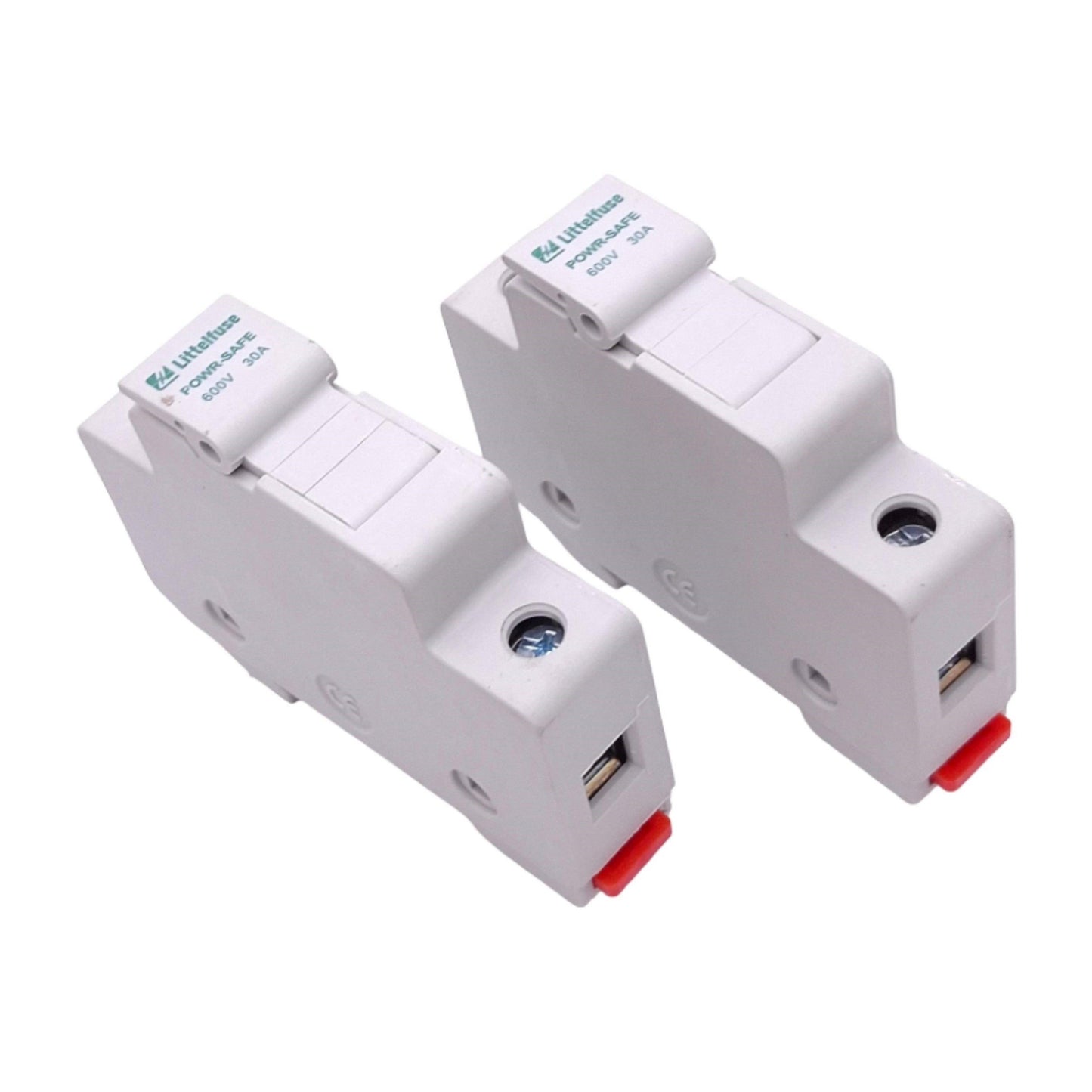 Used Lot of 2 Littelfuse LPSC CH Fuse Holders, 1-Pole Class CC, 600V 30A Max