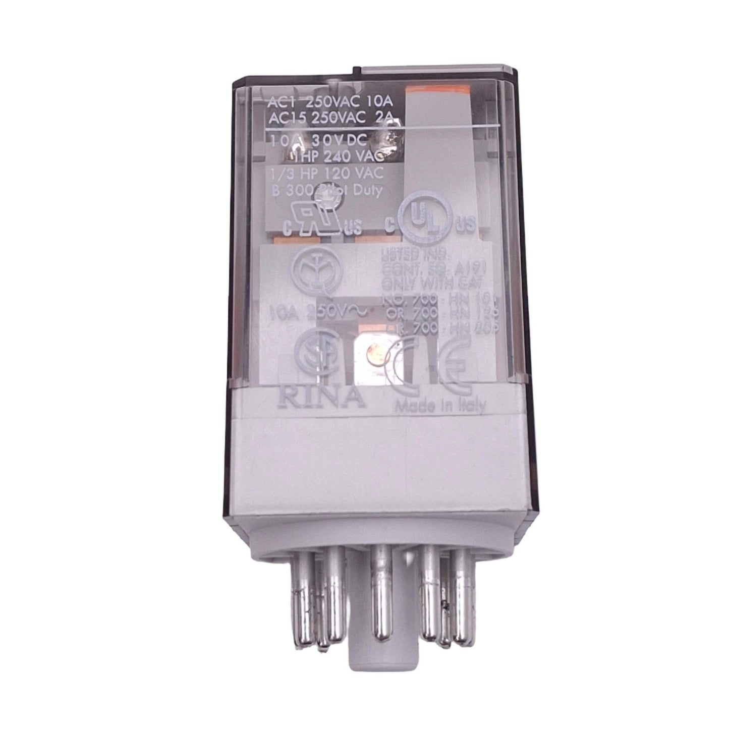 New Allen Bradley 700-HA33A24 Relay, 3PDT, 11-Pin Octal, 10A Max, 24VAC Coil