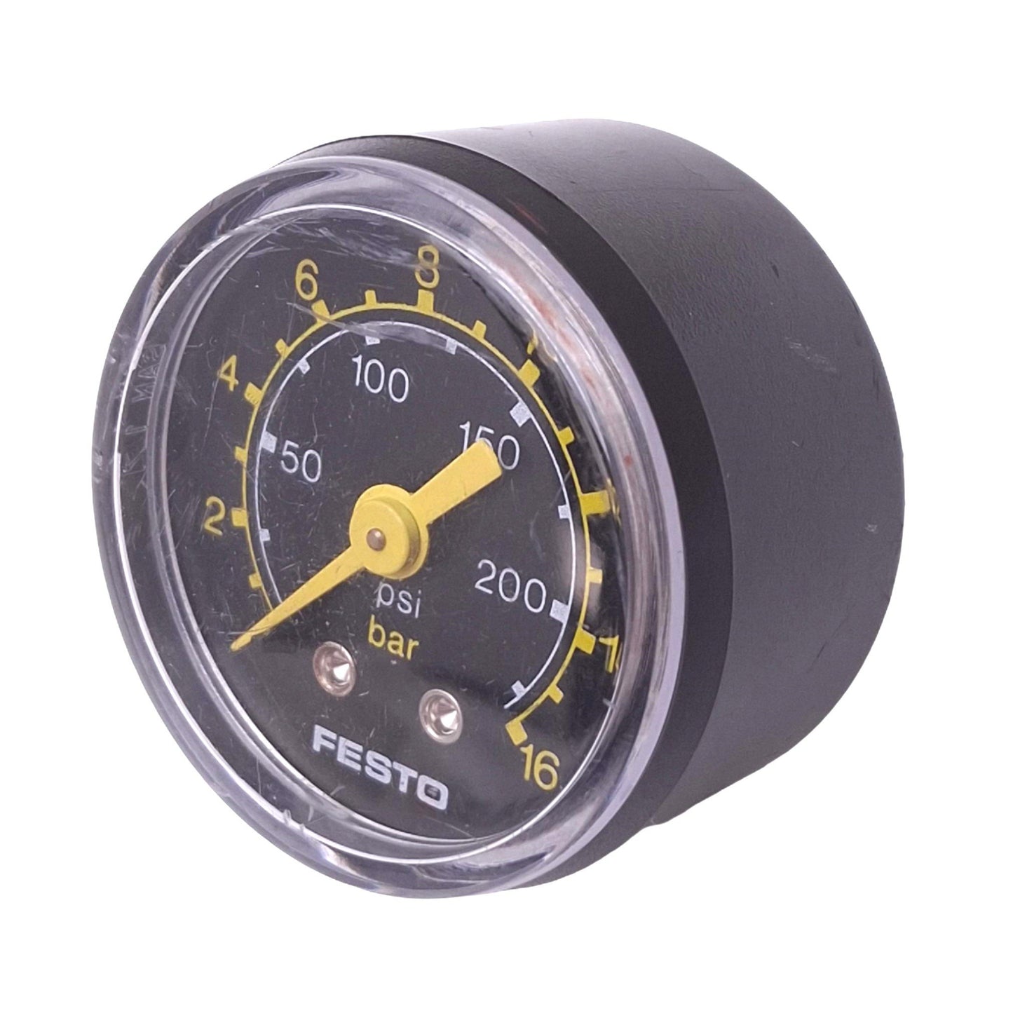 Used Festo MA-40-16-1/8 Air Pressure Gauge, ø40mm, 0-16bar/0-232psi, R 1/8in