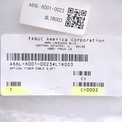 New Ge Fanuc A66L-6001-0023#L1R003 FSSB Fiber Optic Command Cable, 1m Length