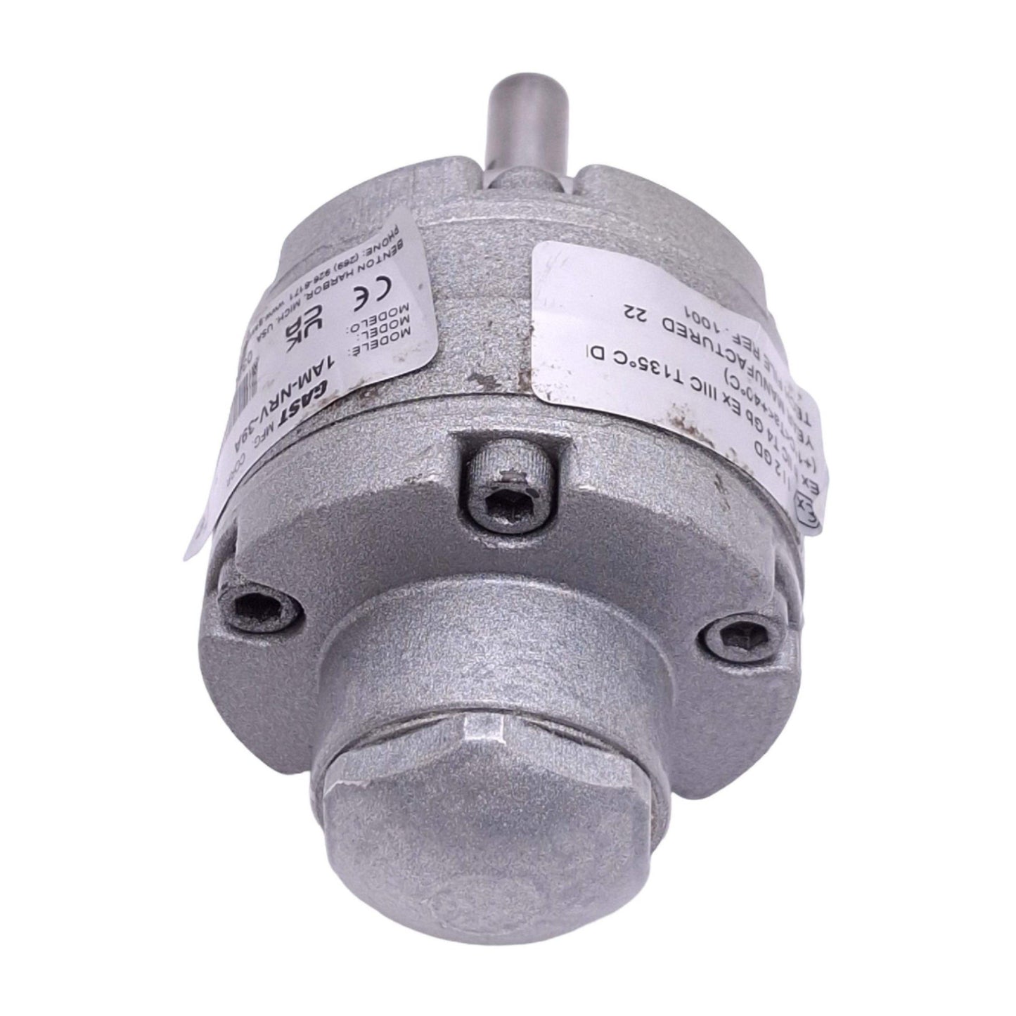 Used Gast 1AM-NRV-39A Air Motor, 100psi 10000rpm 5.6in-lbs 0.42hp Max, 1/8in NPT