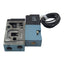 Used Mac 45A-LAC-DFWA-1BA Solenoid Valve, 4/2-Way, 1/8in NPT, vac-120psi, 24VDC Coil