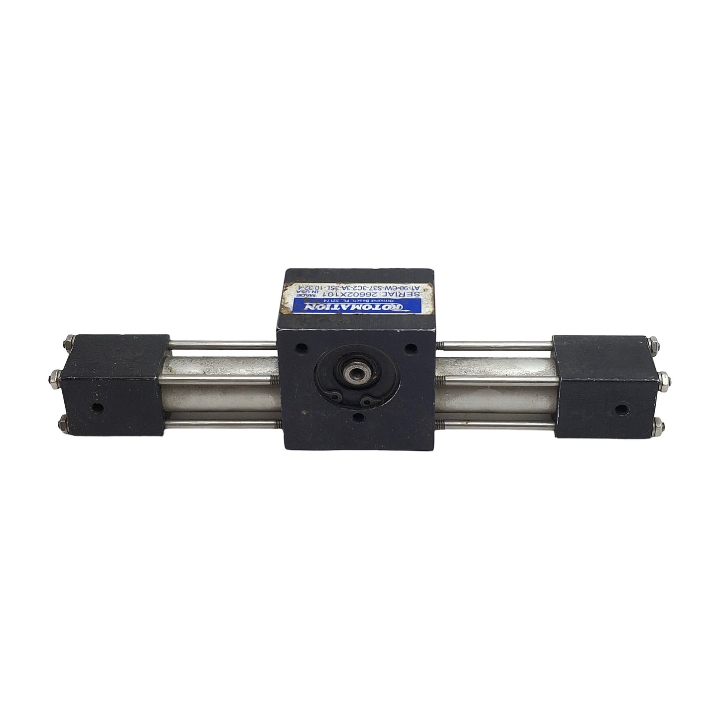 Used Rotomation A1-90-CW-S37-3C2-3A-3SL-1032-4 Rotary Actuator ø5/8in Bore, 90° Angle