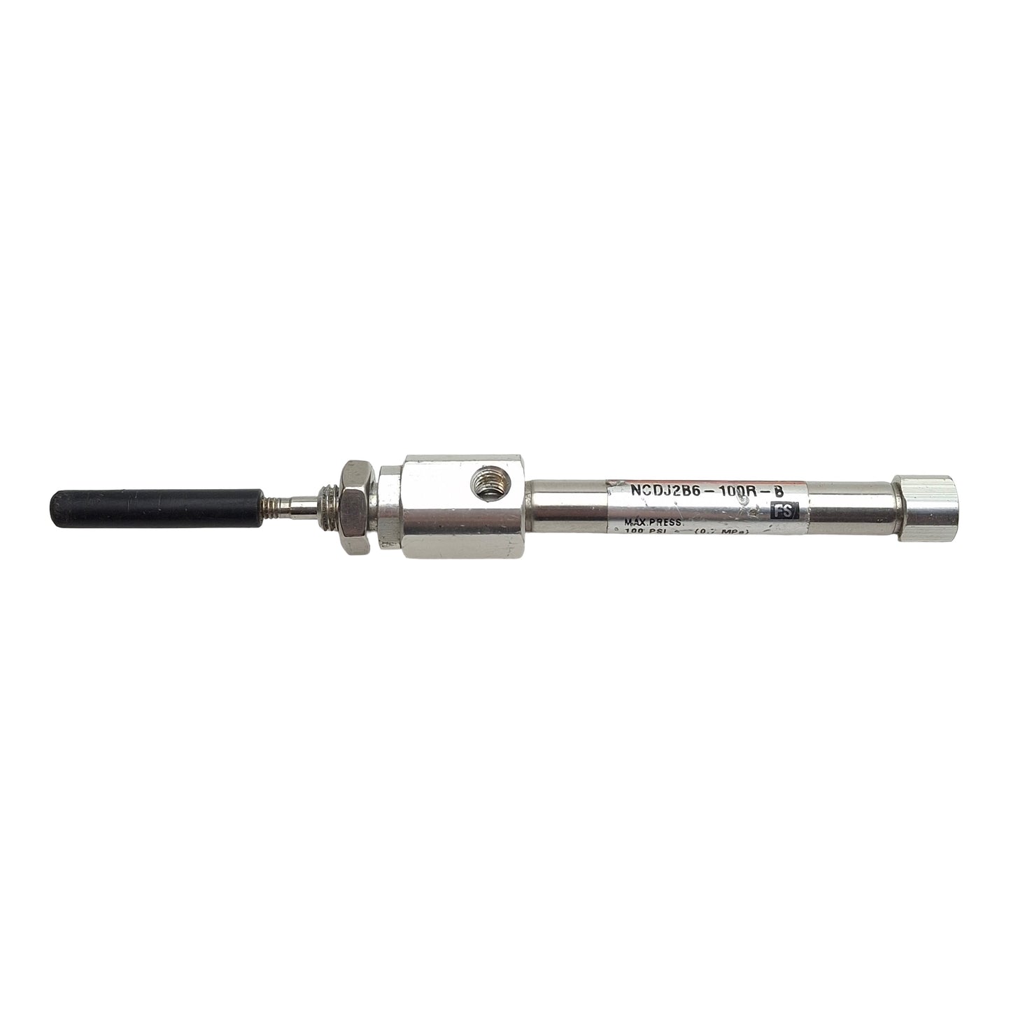 Used Lot of 2 SMC NCDJ2B6-100R-B Pneumatic Cylinder, ø1/4in Bore, 1in Stroke, #10-32