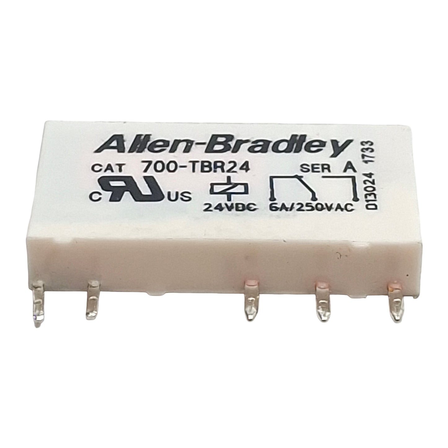 Used Lot of 6 Allen Bradley 700-TBR24 Power Relay, SPDT, 5-Pin, 6A 250VAC, 24VDC Coil