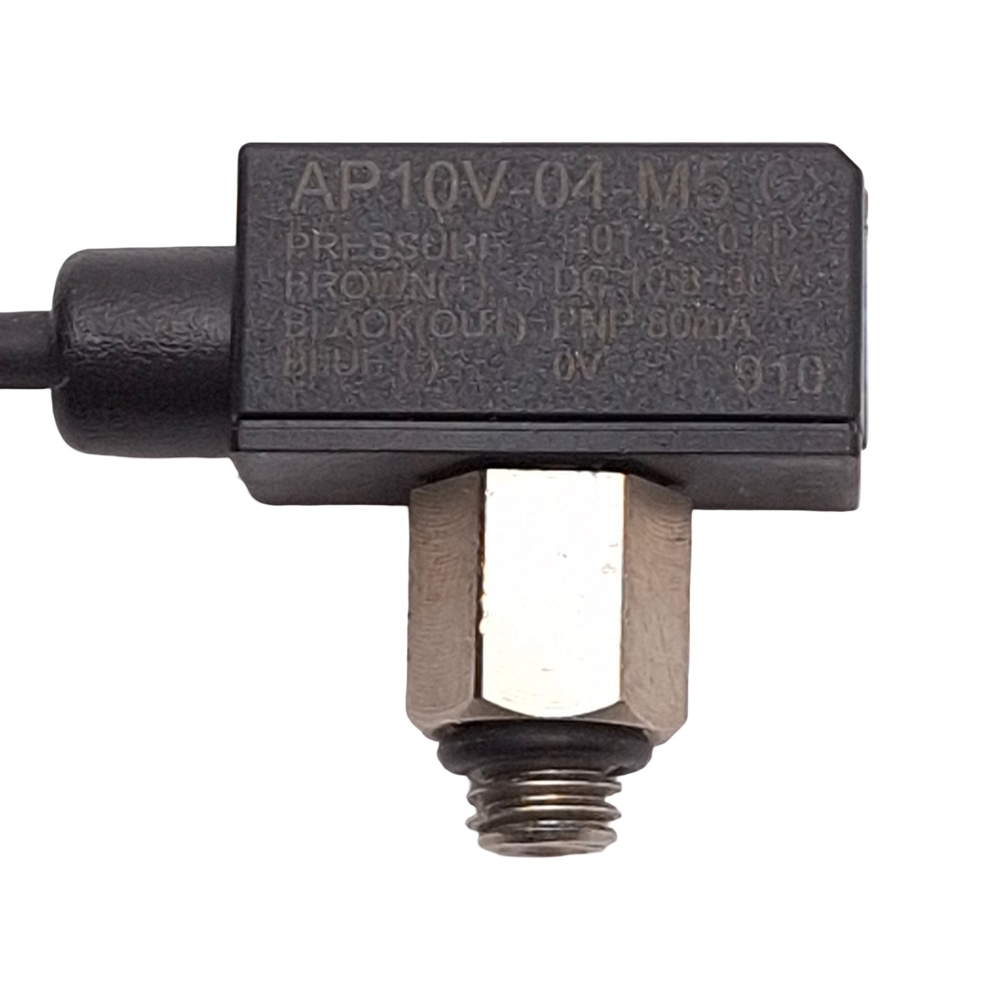 Used Adsens AP10V-04-M5-C Pressure Sensor, -101.3~0.0kPa, PNP, 10.8-30VDC, M8 3-Pin