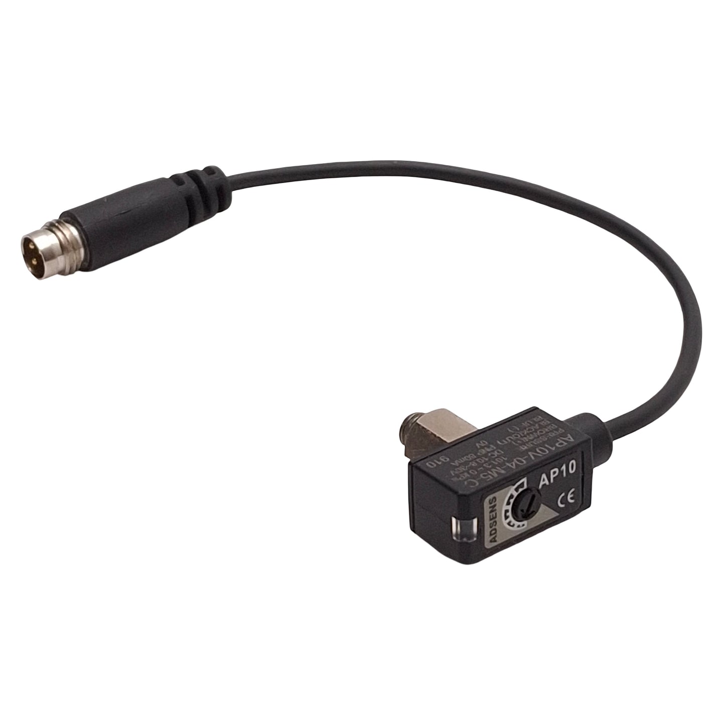 Used Adsens AP10V-04-M5-C Pressure Sensor, -101.3~0.0kPa, PNP, 10.8-30VDC, M8 3-Pin