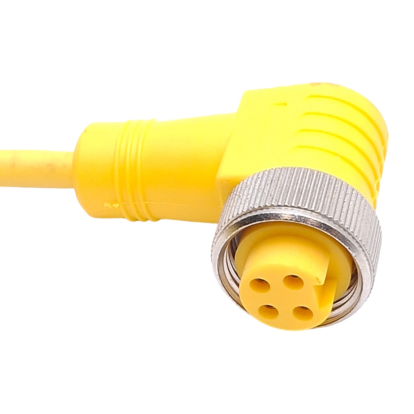 Used Turck WKM 40-4M Single Ended Cableset 7/8" Right-angle 4-Pin Female-Flying Leads