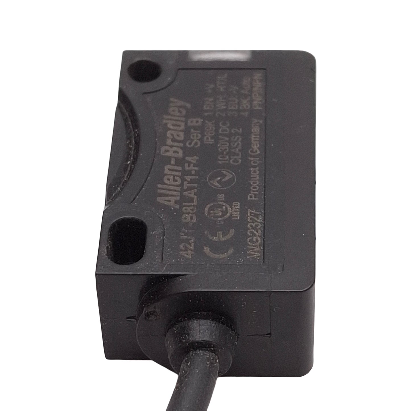 Used Allen Bradley 42JT-B8LAT1-F4 Photoelectric Sensor 120mm Range 10-30VDC M12 4-Pin