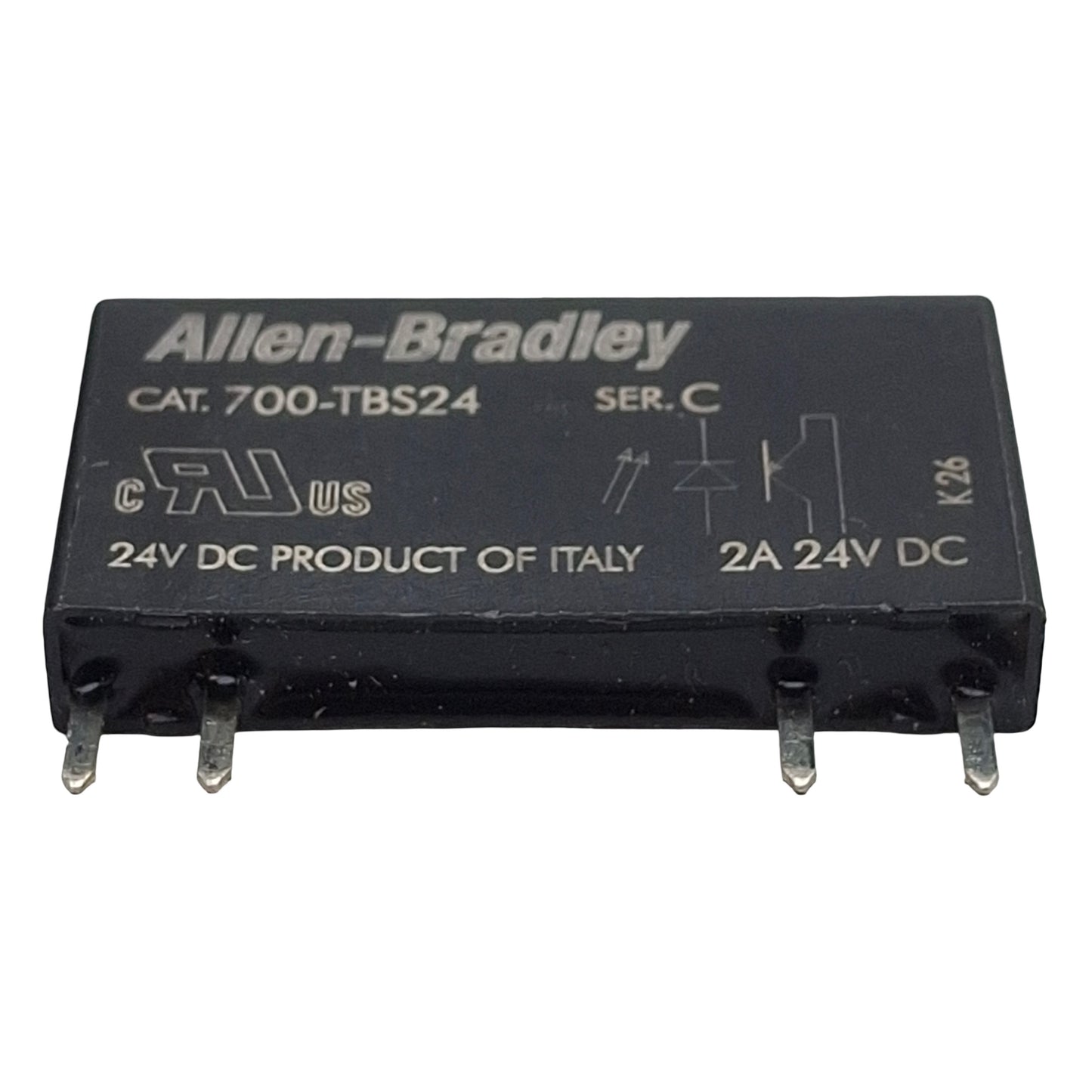Used Lot of 4 Allen Bradley 700-TBS24 Power Relay, SPST 1N.O., 4-Pin, 2A 24VDC