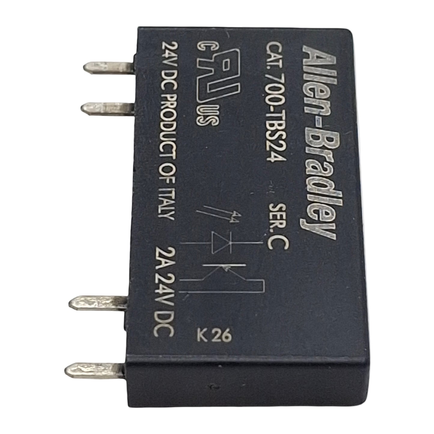Used Lot of 4 Allen Bradley 700-TBS24 Power Relay, SPST 1N.O., 4-Pin, 2A 24VDC