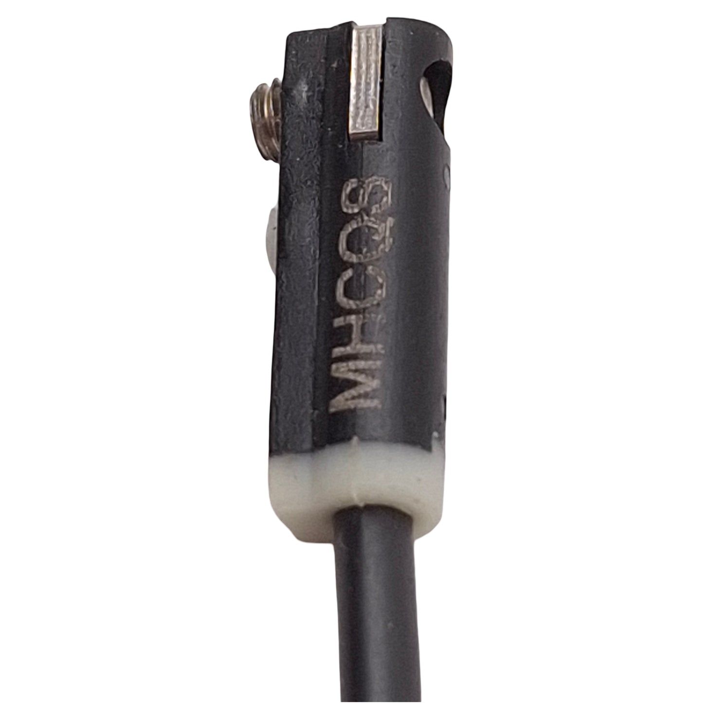 Used Bimba MHCQS Mini EdgeSwitch Sourcing Switch, PNP, Solid State, 5-28VDC, M8 3-Pin
