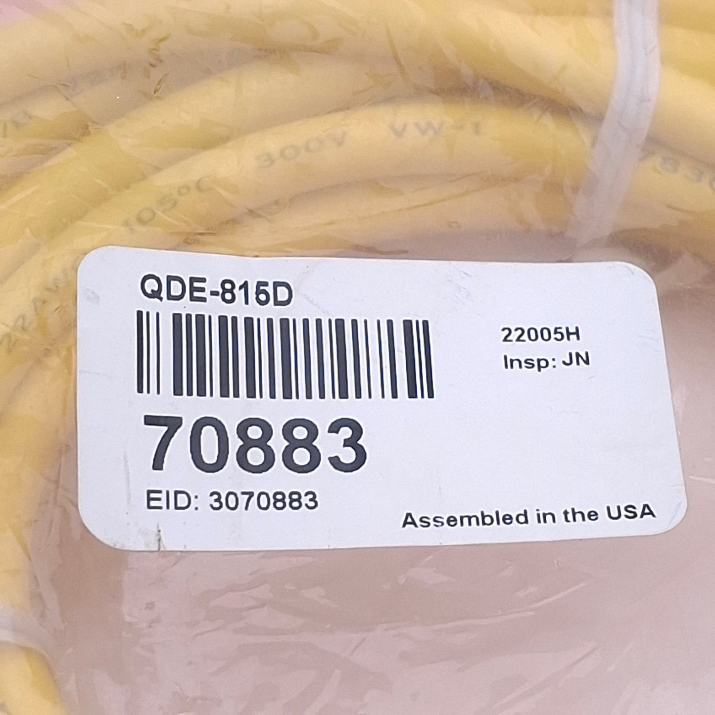 New Banner QDE-815D Single-Ended Cordset, 75VAC/DC 2A, M12 8-Pin Female, 4.5m