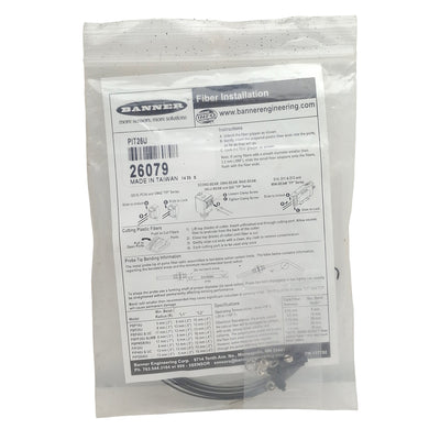New Banner PIT26U 26079 Inline Plastic Fiber Optic ø0.5mm Core, 2m Length, M3 Barrel