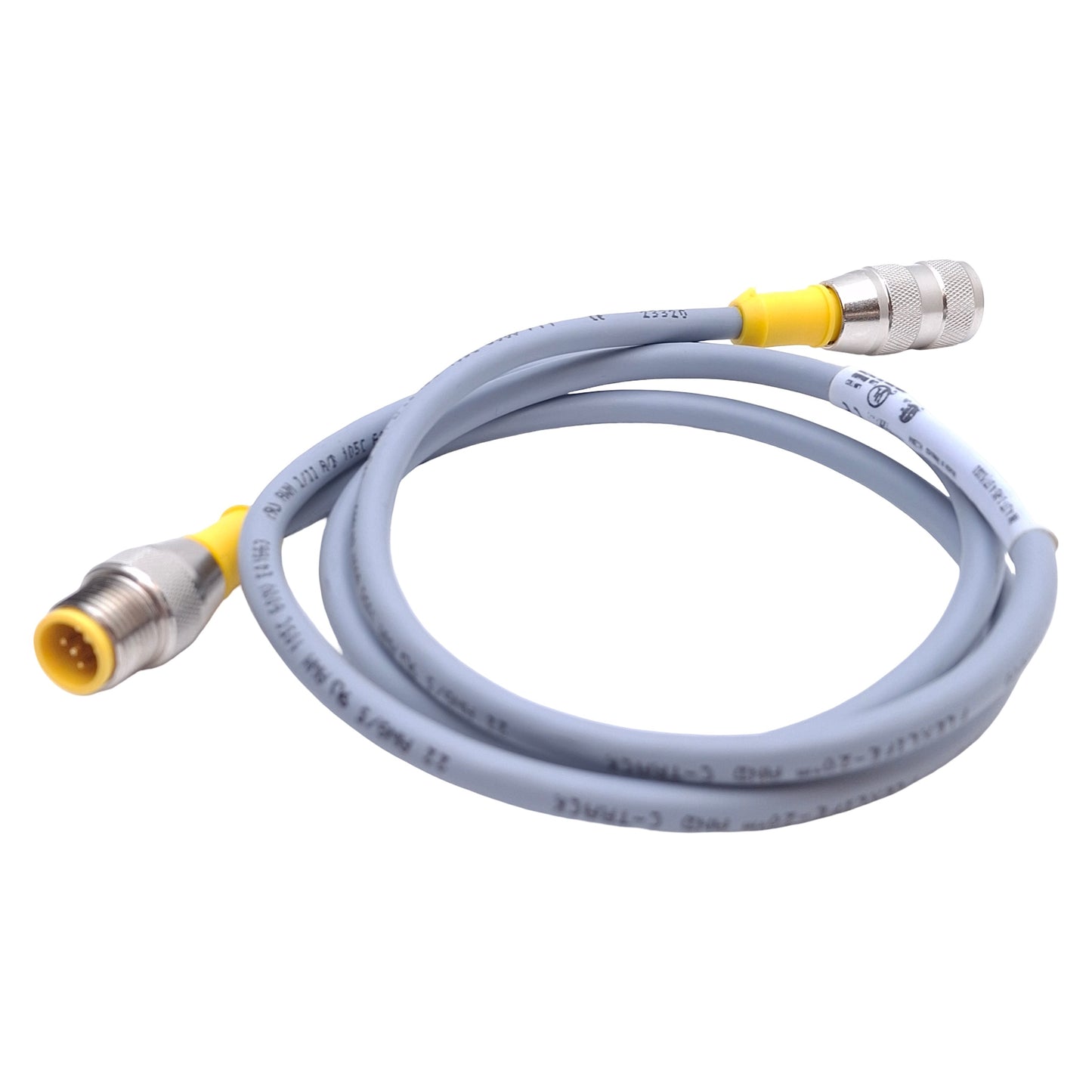 Used Turck RK 4.5T-1-RS 4.5T/S101 Cordset M12 Straight 5-Pin Male to Female, 1m