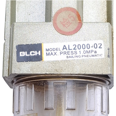 Used BLCH AL2000-02 Air Lubricator 1/4" NPT Port, 500L/min Flow Rate, 1MPa Max
