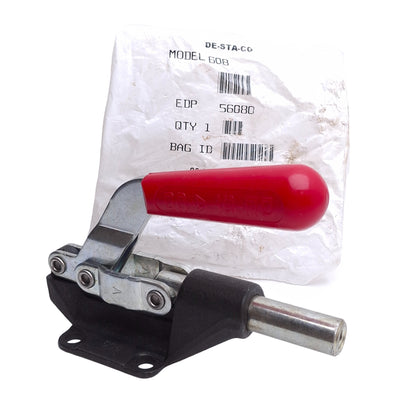 New Destaco 608 Toggle Action Plunger Clamp, 6in Length, 850lbf, 3/8-16 Thread