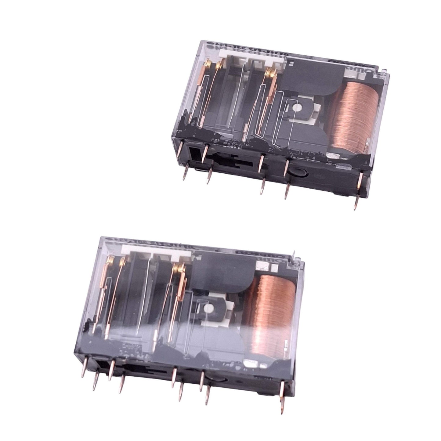Used Lot of 2 Omron G7SA-2A2B DC24 Relays, 2NO 2NC, 7-Pin, 6A Max, 24VDC Coil