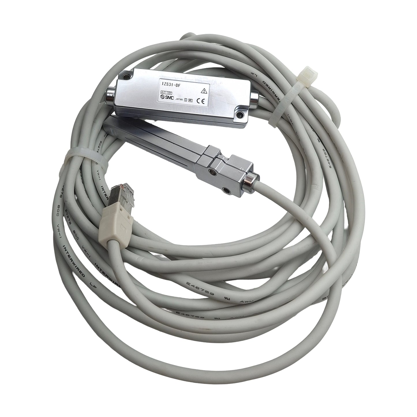 Used SMC IZS31-DF Feedback Sensor, For IZS/IZF Ionizer, RJ11 Connection, 5m Length