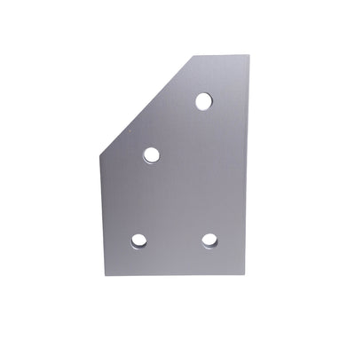 New Lot of 4 80/20 40-4361 Angled Flat Plate, 40 Series, 4-Hole, 60 Degree