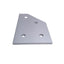 New Lot of 4 80/20 40-4361 Angled Flat Plate, 40 Series, 4-Hole, 60 Degree