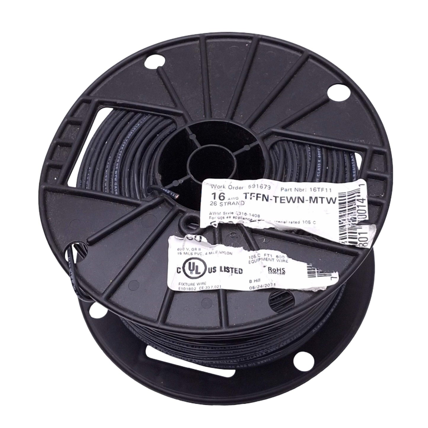 New – Open box Alan Wire 16TF11 TFFN-TEWN-MTW Copper Wire, 500ft, 16AWG 26-Strand, 600V
