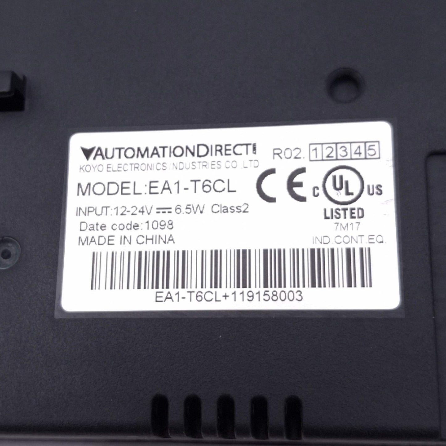 Used Automation Direct EA1-T6CL Operator Interface, 6" TFT LCD Touch Screen, 320x240