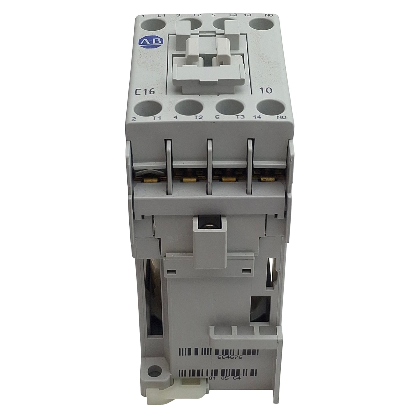 Used Allen Bradley 100-C16DEJ10 Ser B Contactor, 3-Pole 1N.O., 16A 600VAC, 24VDC Coil