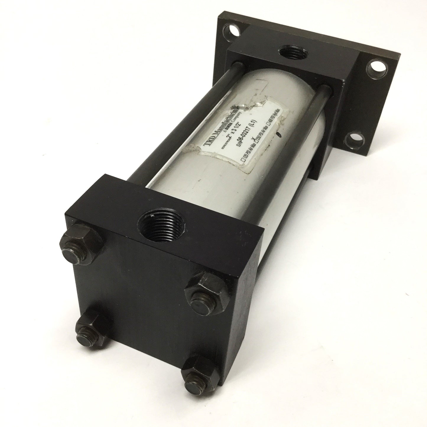 Used TRD Bimba 2" x 3-1/2" Pneumatic Cylinder 2" Bore, 3.5" Stroke, 3/8" NPT, 250psi