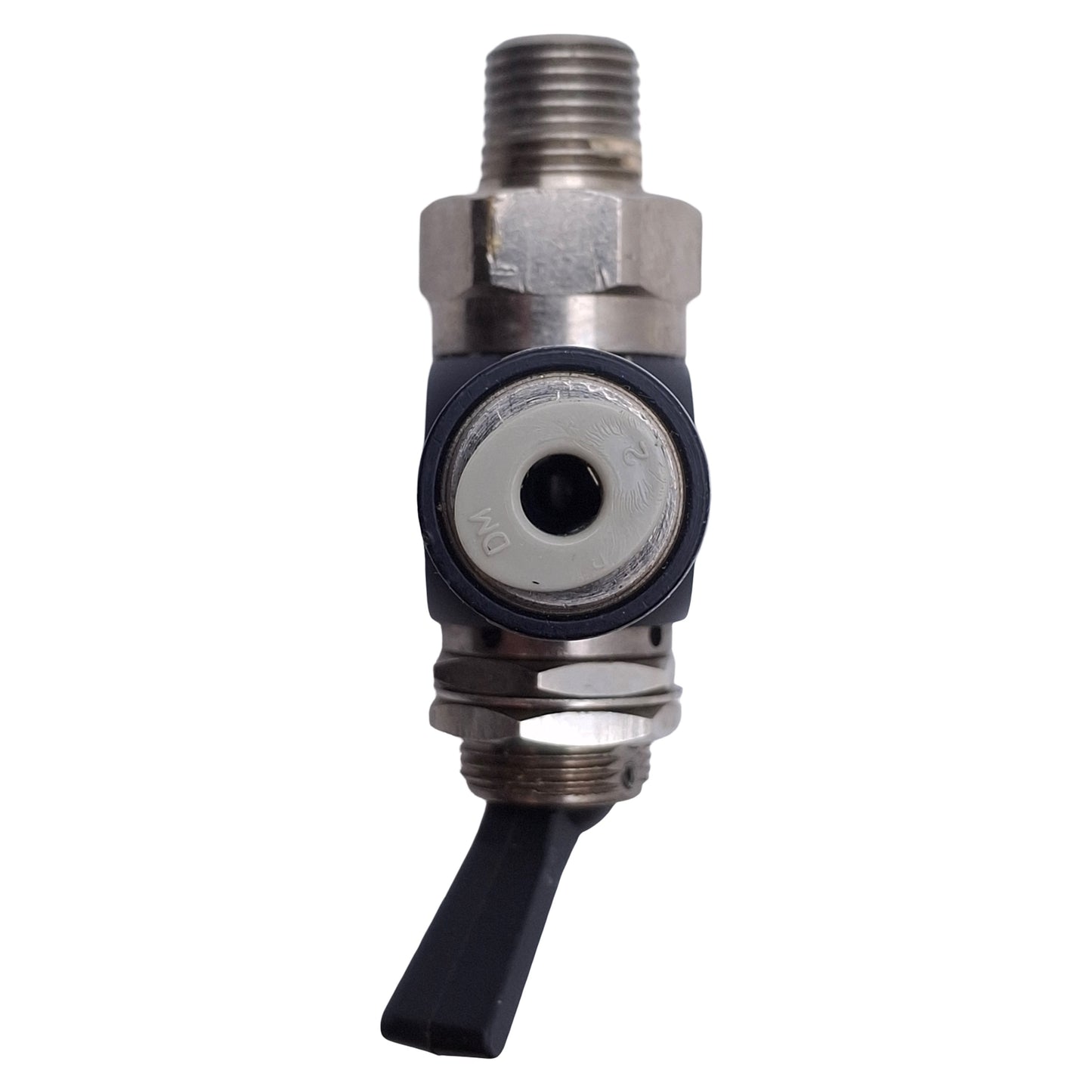 Used Pneumadyne H11-20-17 Toggle Control Valve 1/8" NPT Input, 5/32 Push-In Output