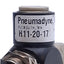 Used Pneumadyne H11-20-17 Toggle Control Valve 1/8" NPT Input, 5/32 Push-In Output