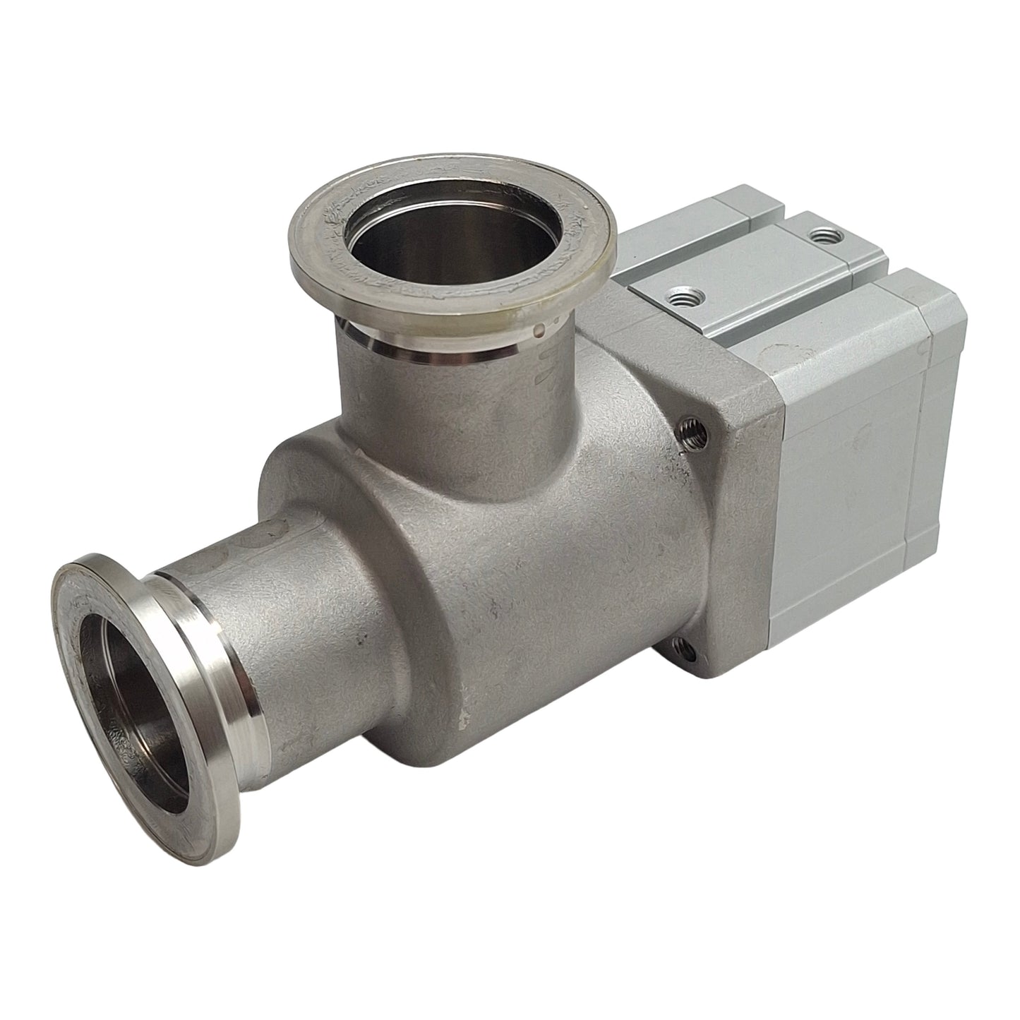 Used SMC XMC-25 High Vacuum Valve, ø25mm KF Flange, 0.3-0.6MPa, 10^6Pa~atm, M5 x 0.8