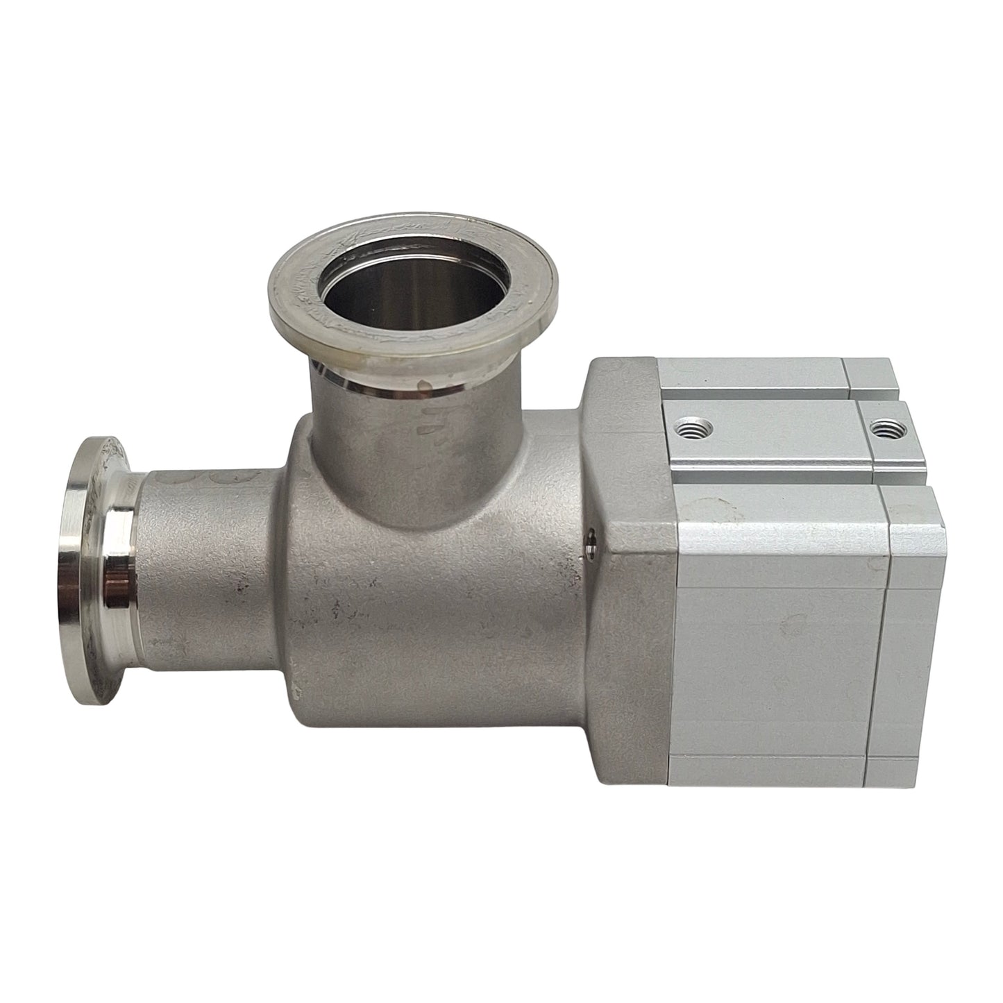 Used SMC XMC-25 High Vacuum Valve, ø25mm KF Flange, 0.3-0.6MPa, 10^6Pa~atm, M5 x 0.8