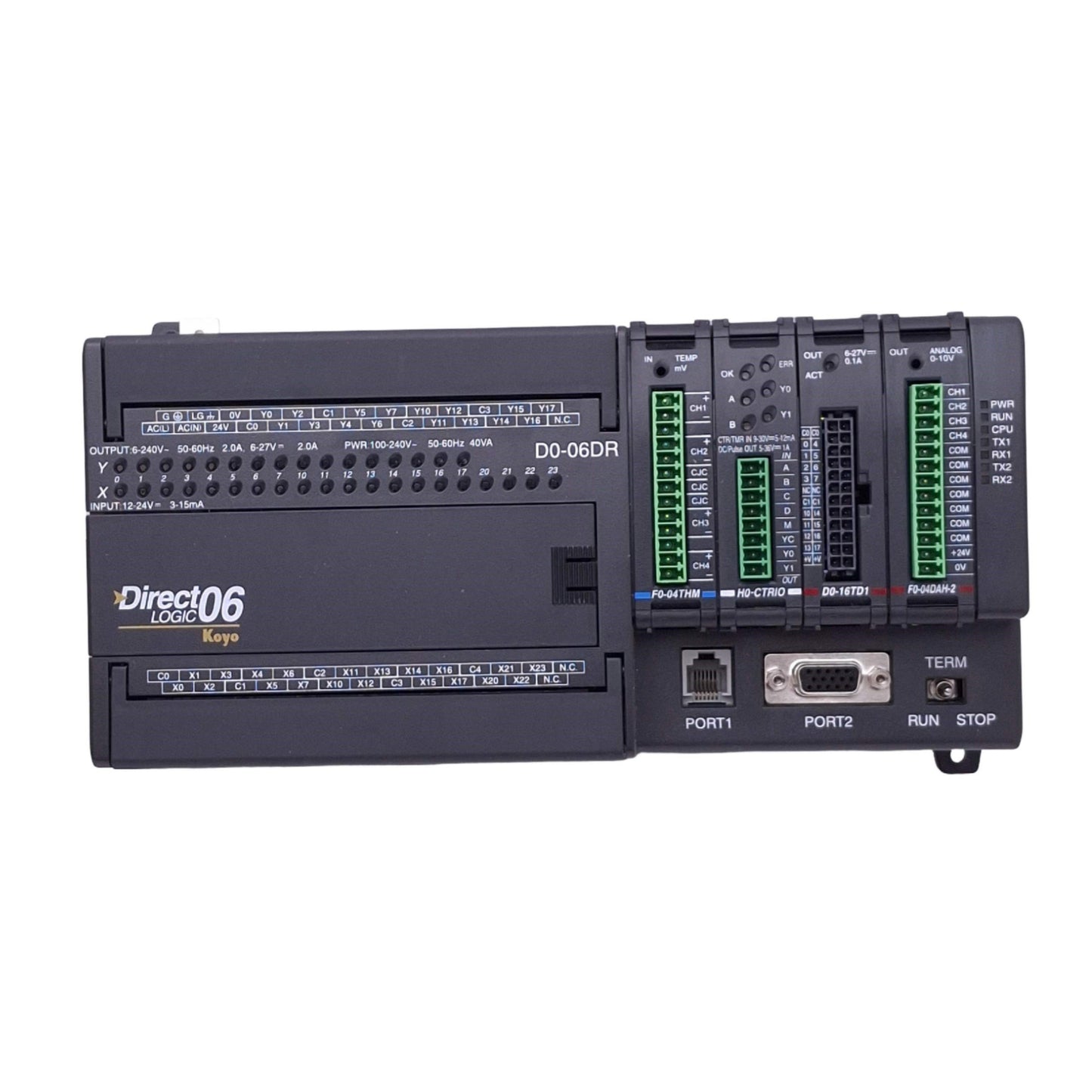 Used Automation Direct D0-06DR Koyo DirectLOGIC 06 PLC, 36-Point, 12-24VDC In