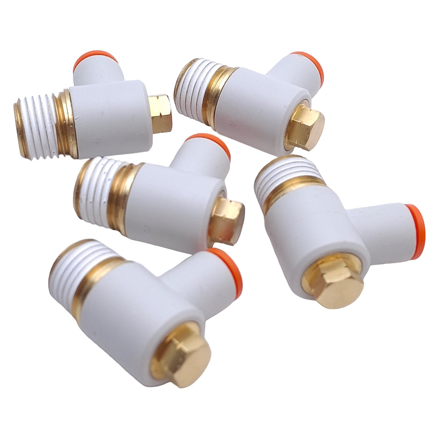 New – Open box Lot of 5 SMC KQ2V07-35AS Hex Socket Pneumatic Valve 1/4" NPT Thread, ø1/4" Tube