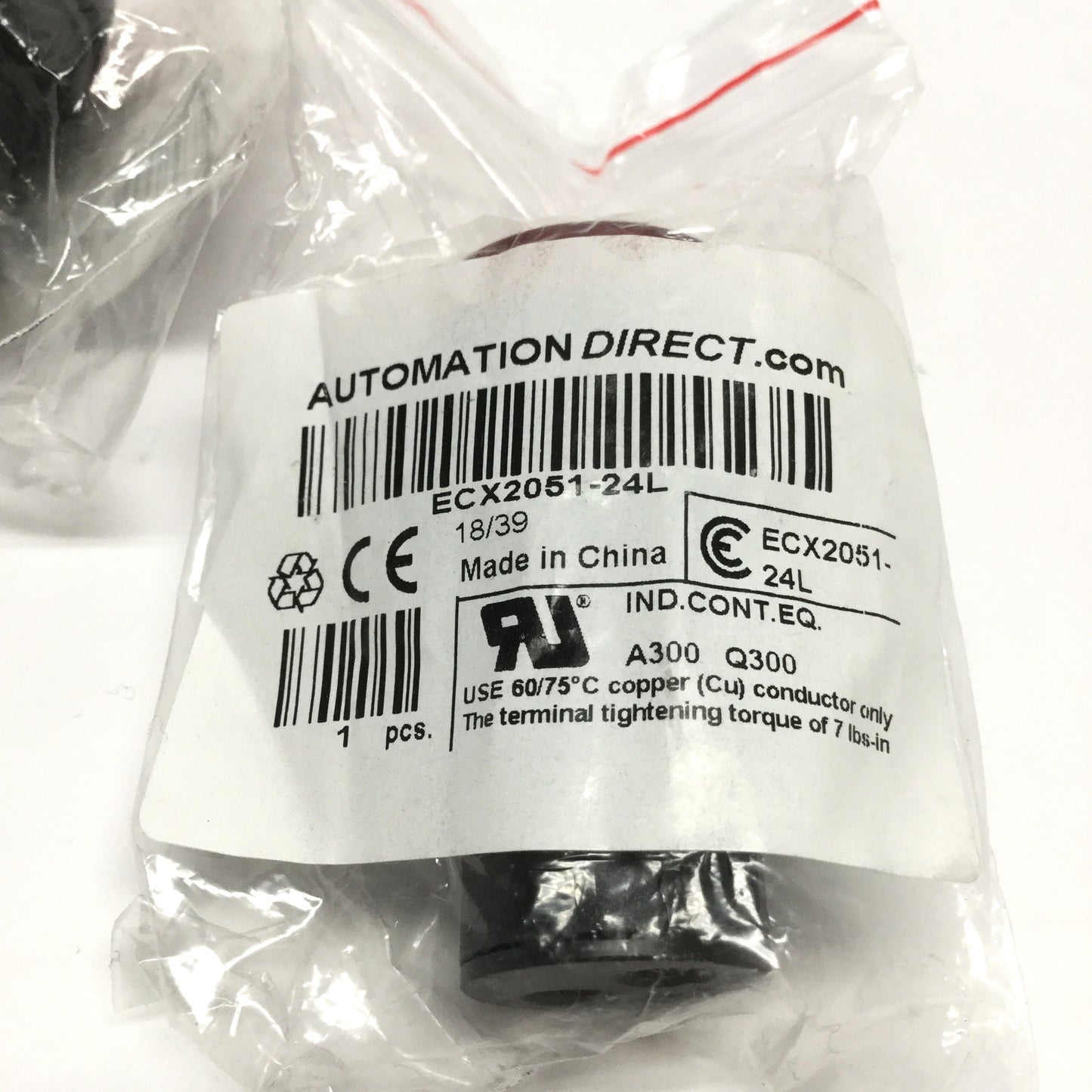New Lot of 2 Automation Direct ECX2051-24L LED Indicating Light, Red, 30mm, 24V