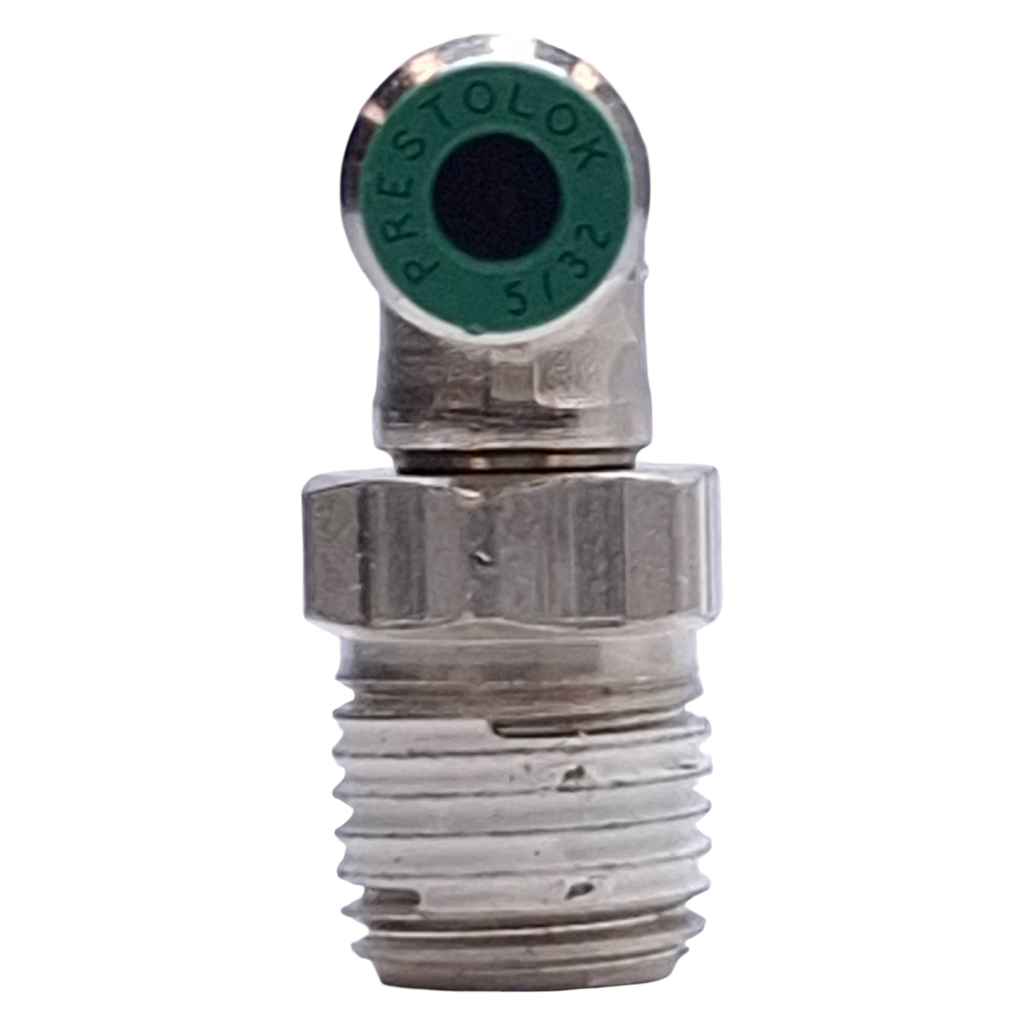 Used Lot of 10 Parker W169PLP-5/32-4 Swivel Elbow Pipe 5/32" Tube, 1/4 NPTF Thread