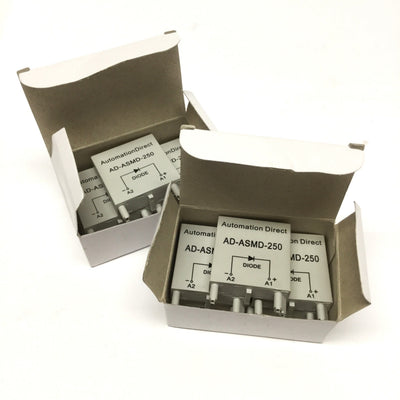 New Lot of 10 Automation Direct AD-ASMD-250 Relay Protection Diode Module, 6-250VDC