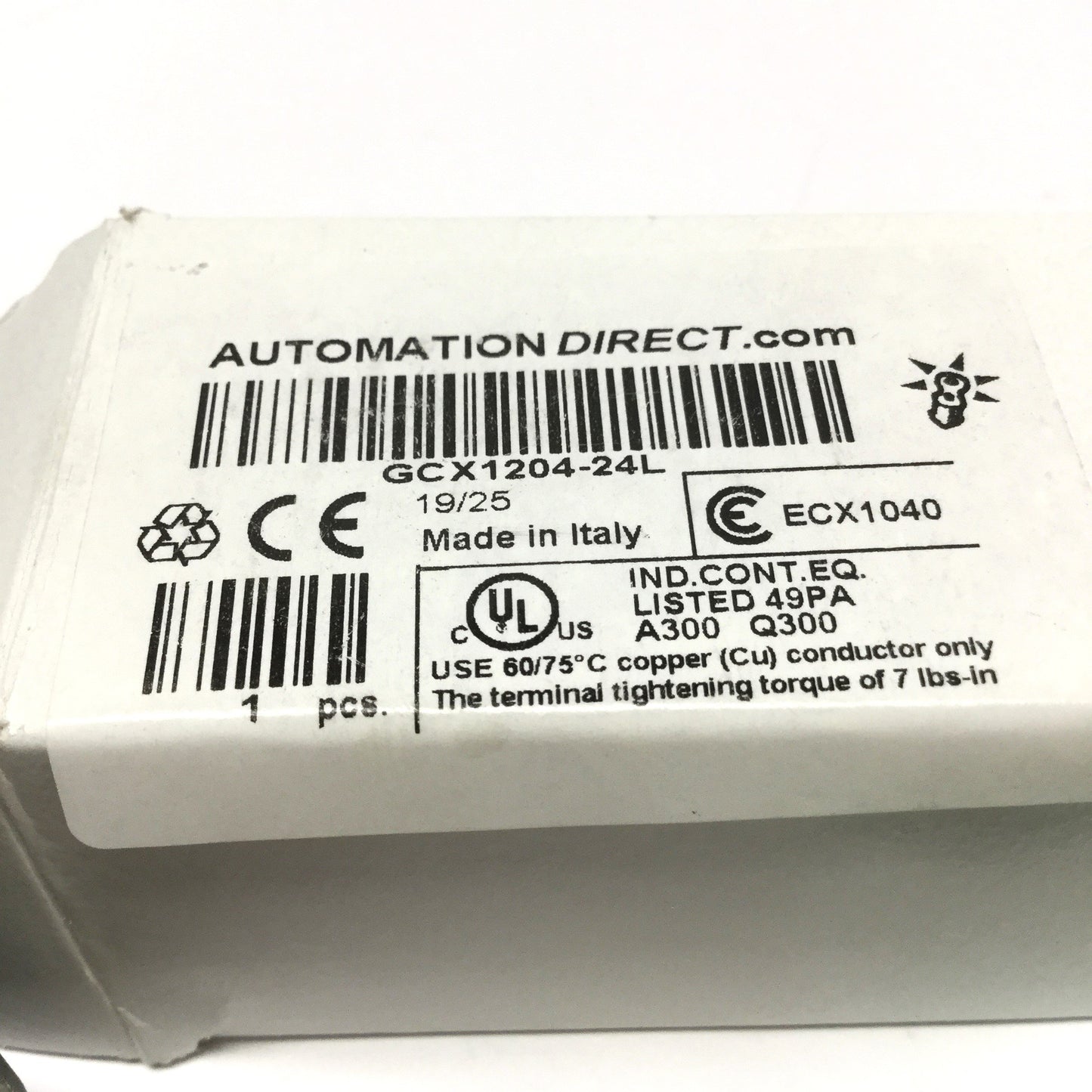 Used Automation Direct GCX1204-24L LED Pushbutton Switch, 22mm, Blue, Momentary, 1NO