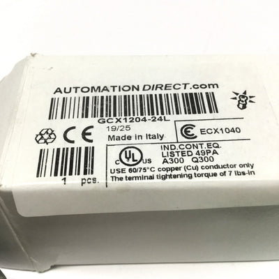Used Automation Direct GCX1204-24L LED Pushbutton Switch, 22mm, Blue, Momentary, 1NO