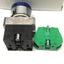 Used Automation Direct GCX1204-24L LED Pushbutton Switch, 22mm, Blue, Momentary, 1NO