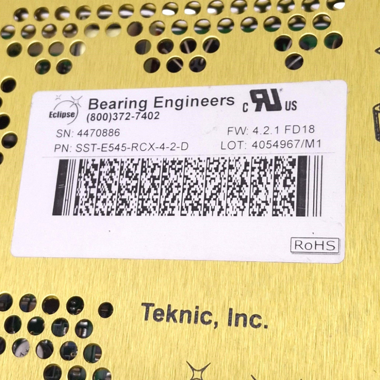 Used Teknic SST-E545-RCX-4-2-D Eclipse Digital Servo Drive, 24-90VDC, 33A Max
