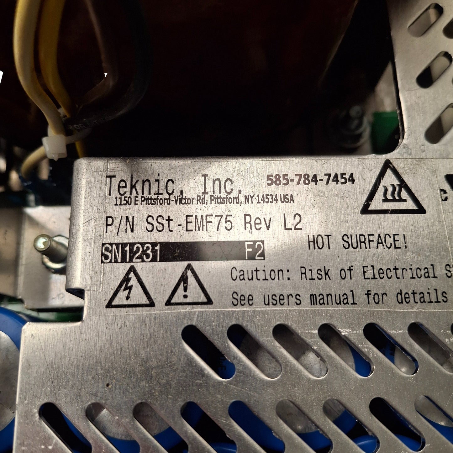 Used Teknic Inc SST-EMF75 Bulk Linear Power Supply, 120/230VAC In, 75VDC 10A Output