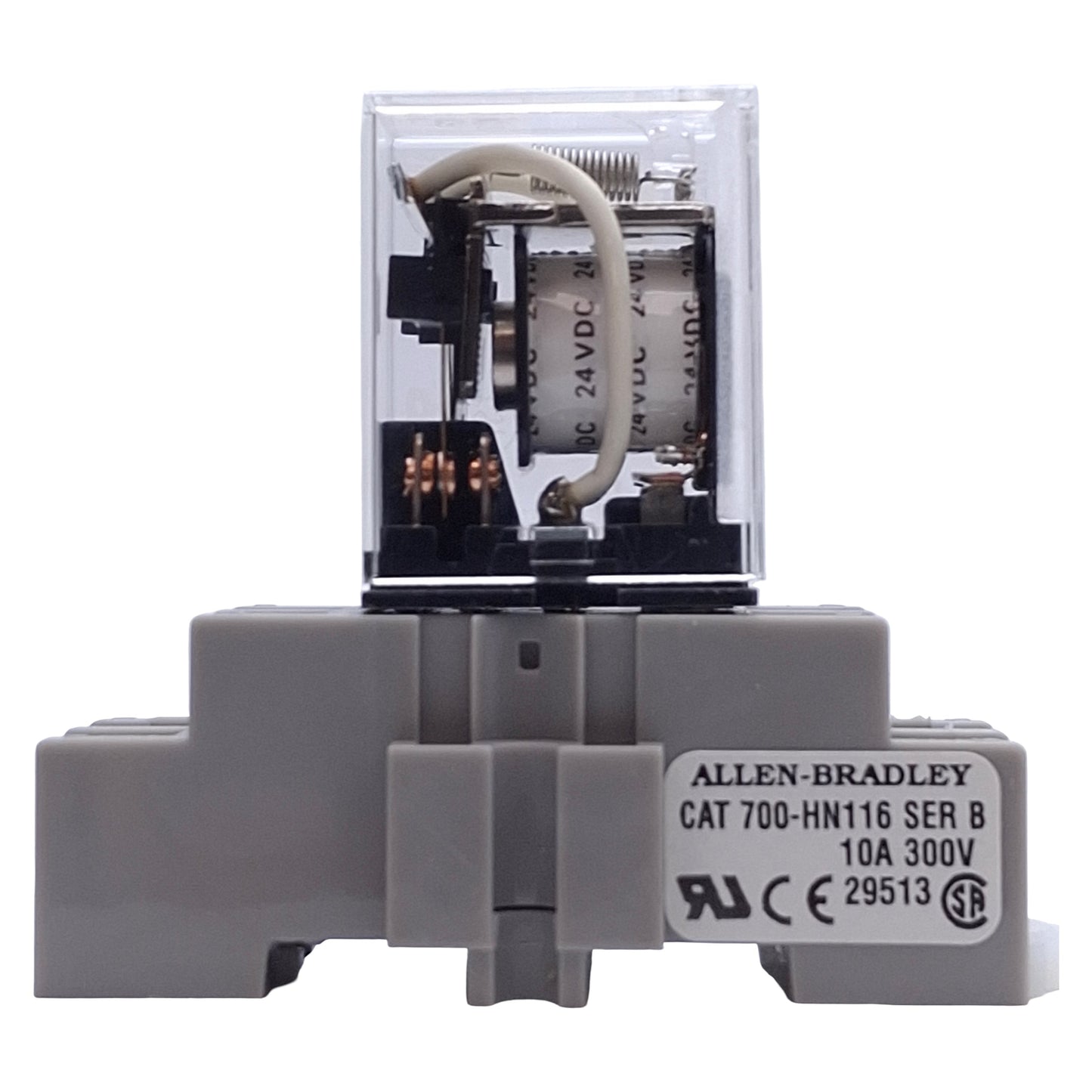Used Lot of 4 Allen Bradley 700-HF32Z24 Ice Cube Relay w/Socket Base, 12A, 24VDC Coil