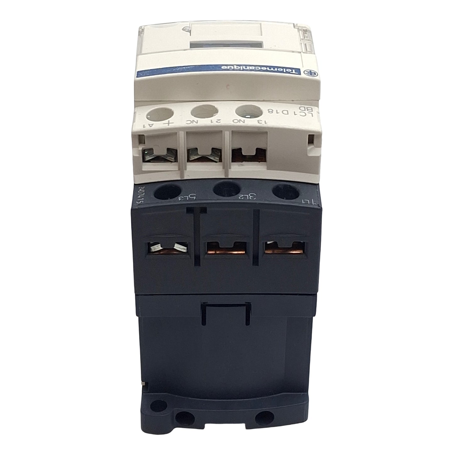 Used Telemecanique LC1D18BD Contactor, 3-Pole 1N.O., 18A 440VAC, 24VDC Coil
