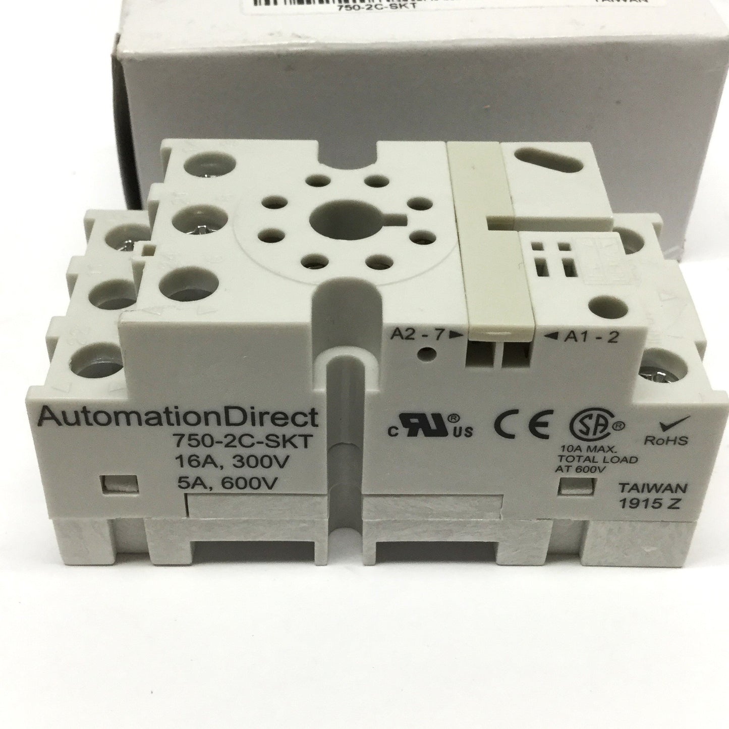 New Automation Direct 750-2C-SKT DIN Rail 8-Pin Octal Control Relay Socket Base