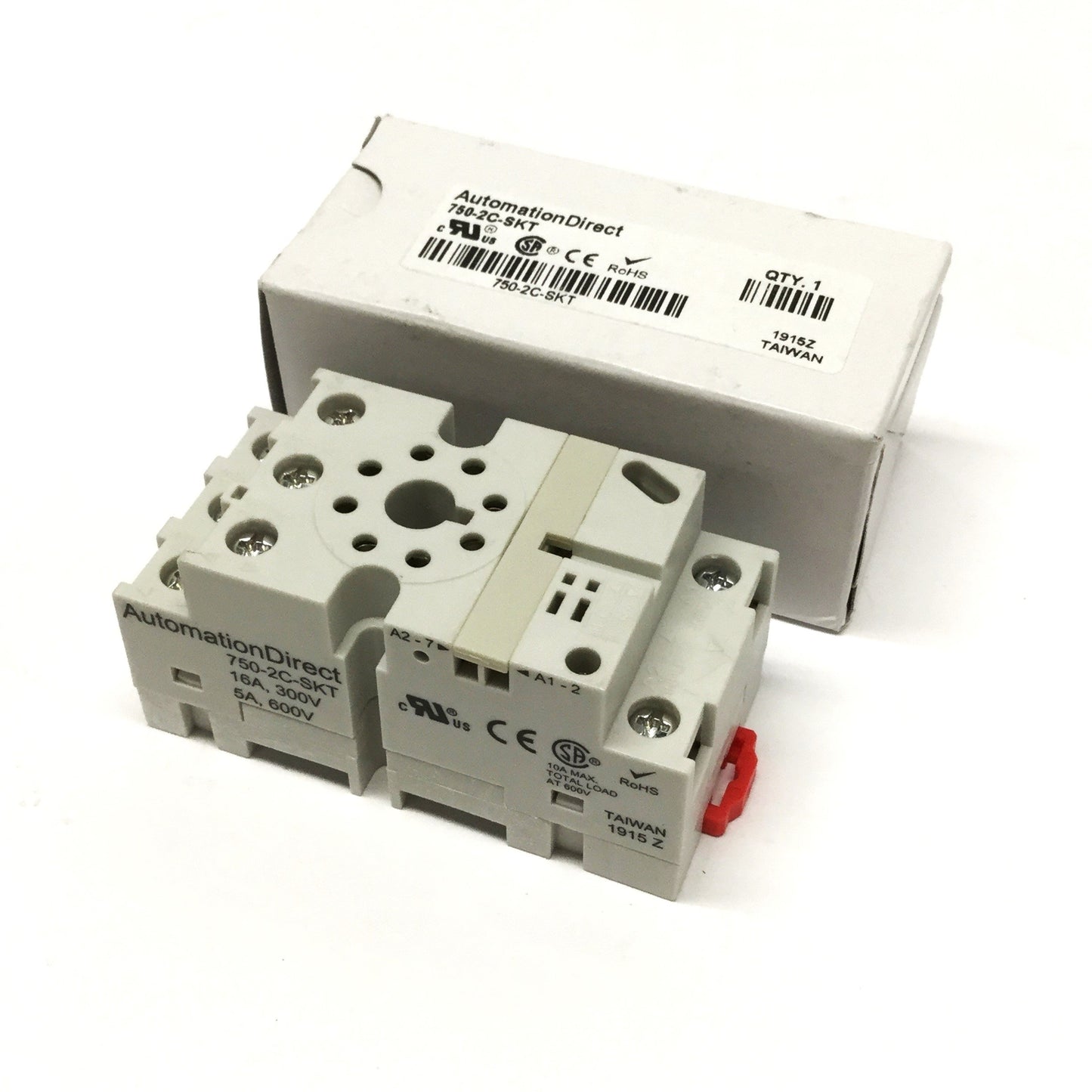 New Automation Direct 750-2C-SKT DIN Rail 8-Pin Octal Control Relay Socket Base