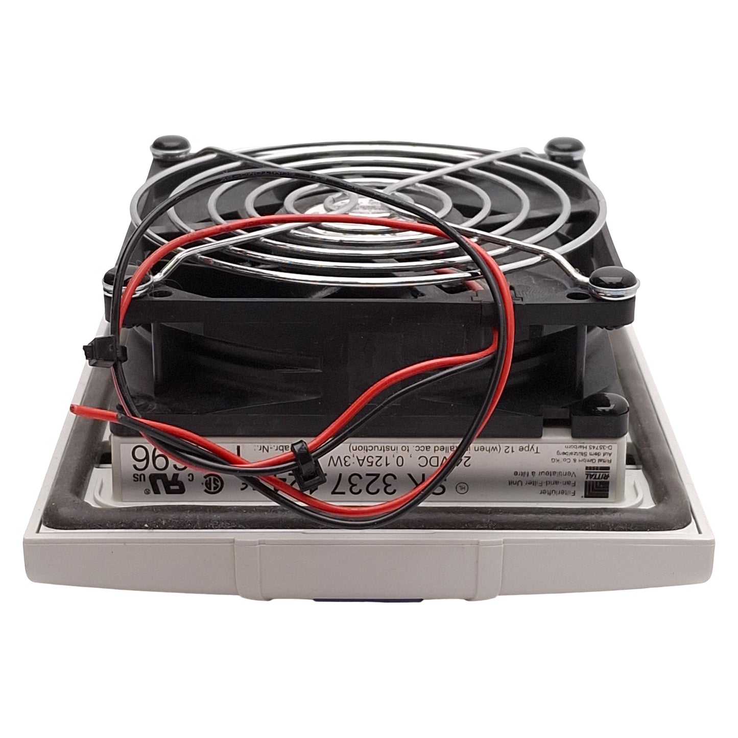 Used Rittal SK 3237.124 TopTherm Filter Fan Unit, 15m³/h, 92x92mm Cutout, IP54, 24VDC